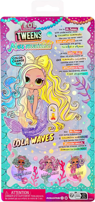 L.O.L. Surprise! Tweens - Mermaid Lola Waves - Fashion Doll with Colour Changing Tail, Movable Fin, and Beautiful Accessories – Toys for Kids and Collectors from 4 Years Old