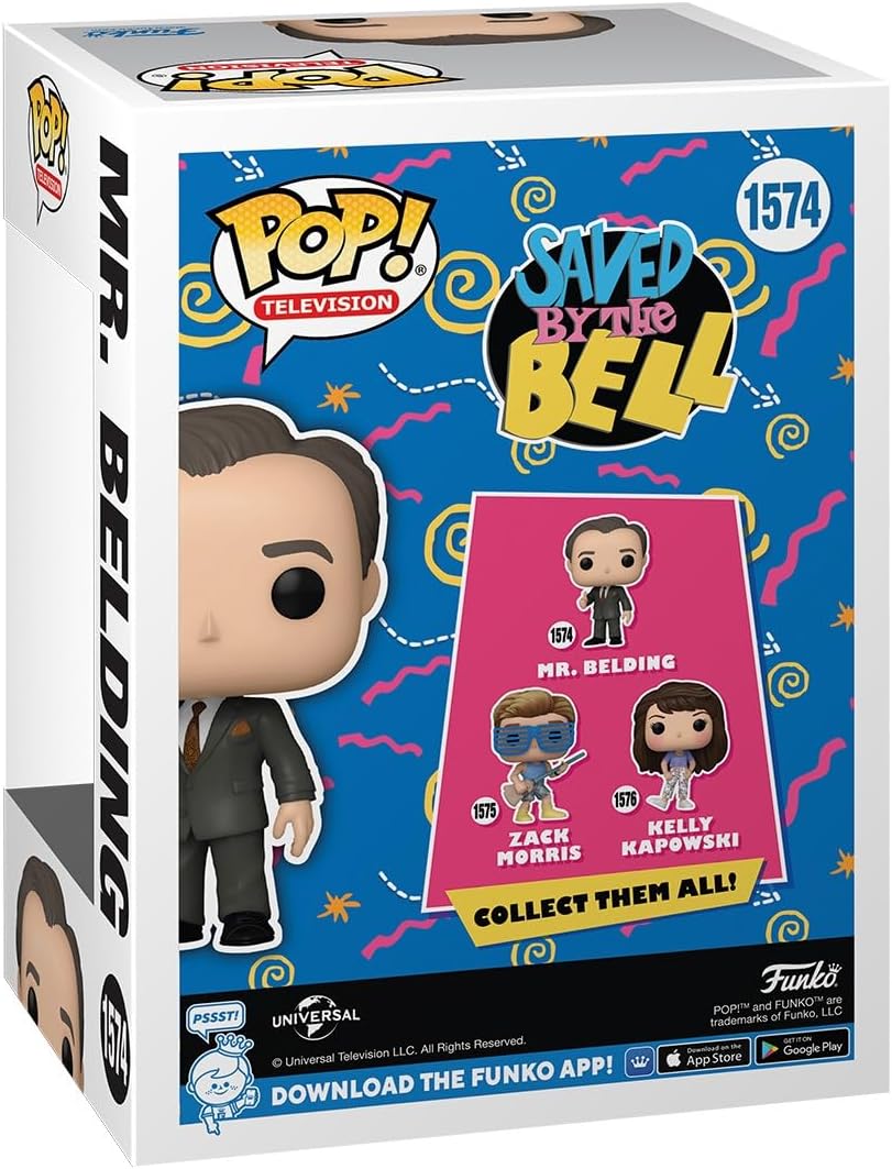 Funko Pop! TV: SBTB 30th – Mr. Belding - A.C. Slater - Saved By the Bell - Collectable Vinyl Figure - Gift Idea - Official Merchandise - Toys for Kids & Adults - TV Fans - Model Figure for Collectors
