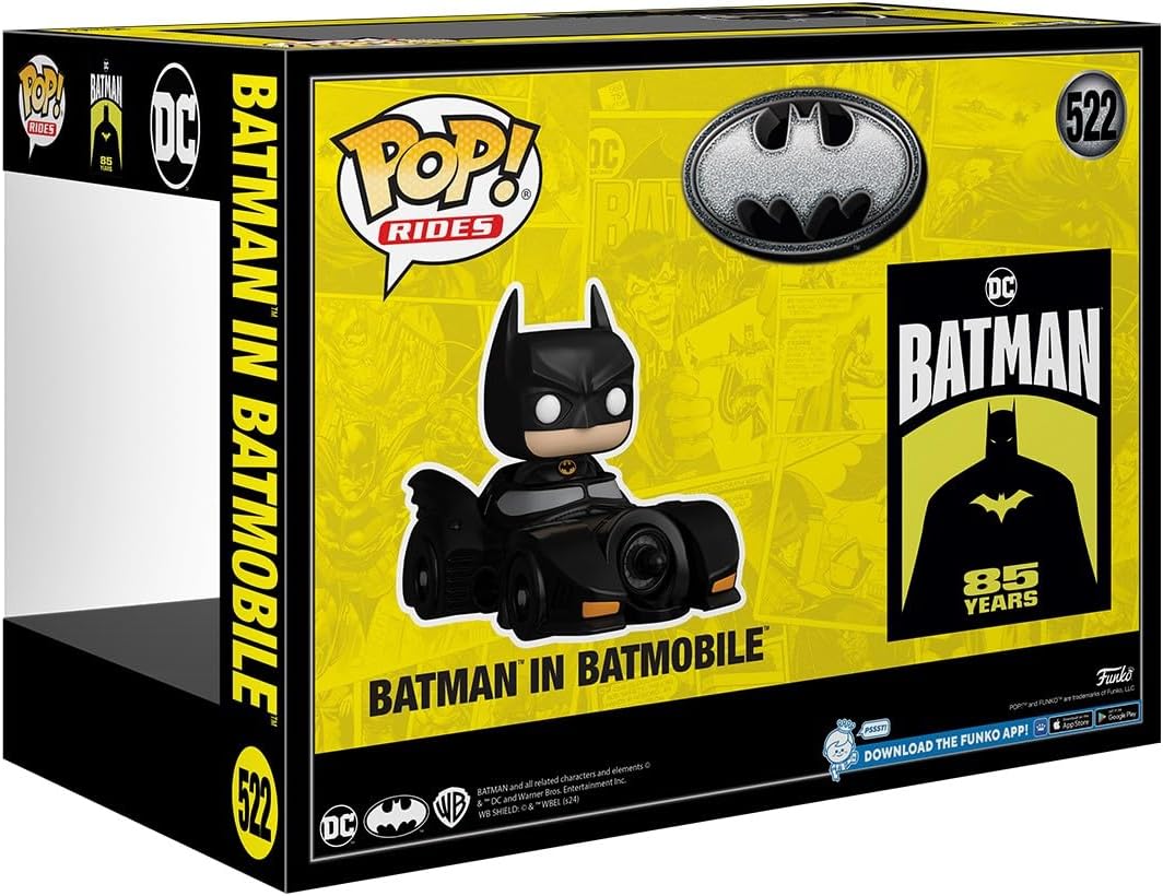 Funko Pop! Rides Deluxe: BM 85th - Batman With Batmobi - Batman 1989 - Collectable Vinyl Figure - Gift Idea - Official Merchandise - Toys for Kids & Adults - Movies Fans - Model Figure for Collectors