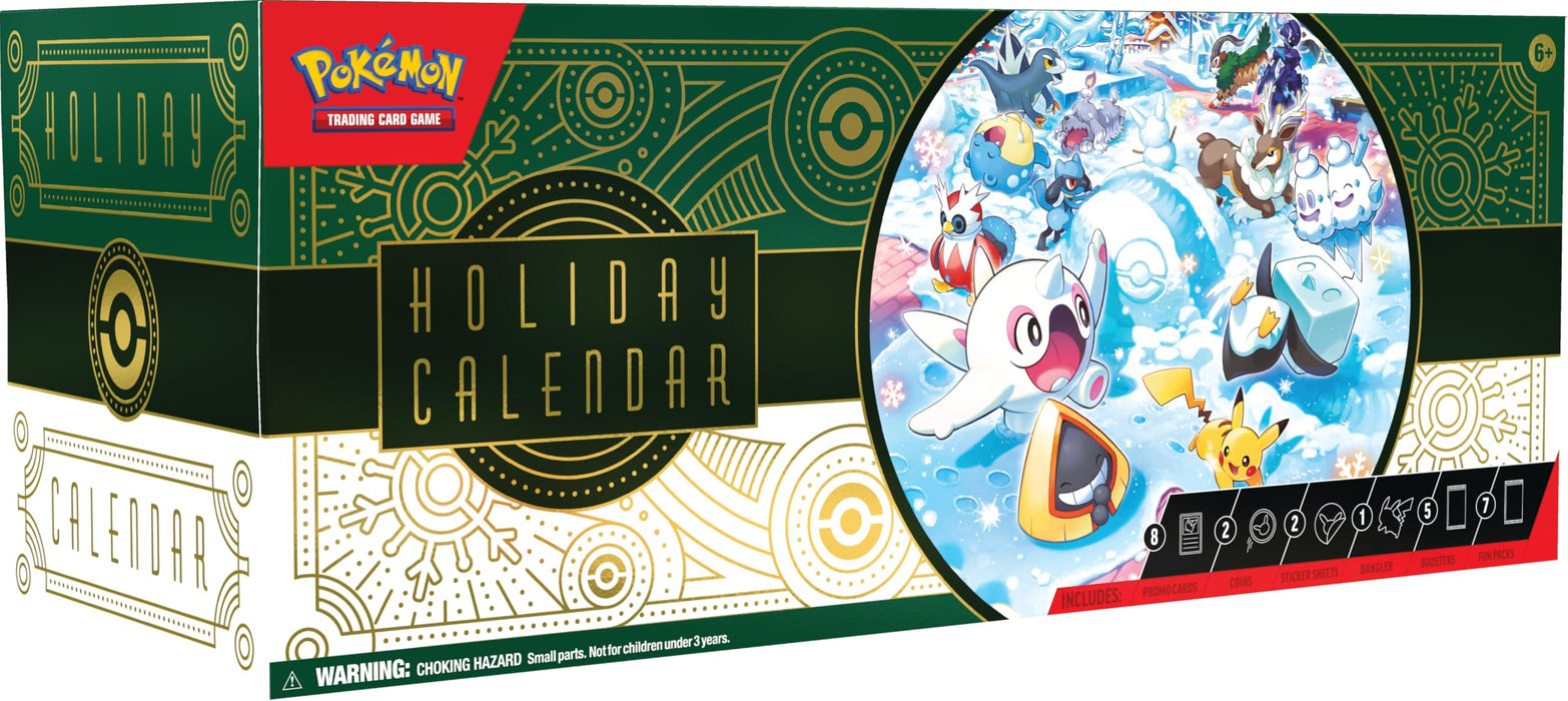 Pokémon TCG: Holiday Calendar (8 Foil Promo Cards, 5 Booster Packs & more