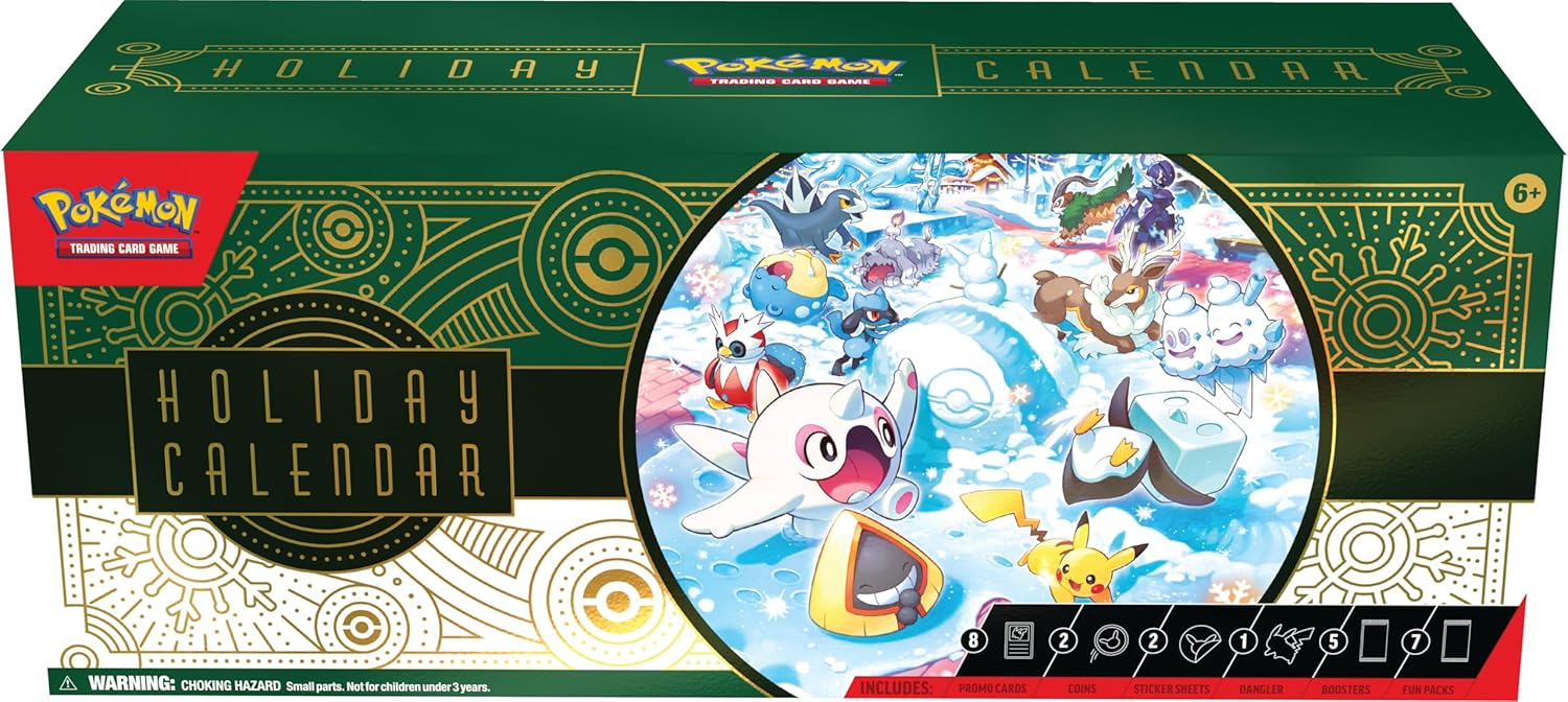 Pokémon TCG: Holiday Calendar (8 Foil Promo Cards, 5 Booster Packs & more