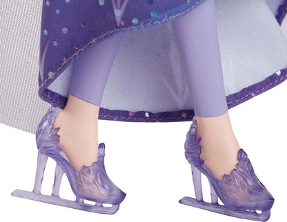 Mattel Disney Frozen Elsa Fashion Doll & Accessories, Ice-Skating Look with Removeable Dress & Skates Plus 1 Pair of Shoes, Inspired by Frozen: Winter Festival, JBG53