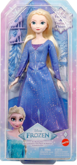 Mattel Disney Frozen Elsa Fashion Doll & Accessories, Ice-Skating Look with Removeable Dress & Skates Plus 1 Pair of Shoes, Inspired by Frozen: Winter Festival, JBG53
