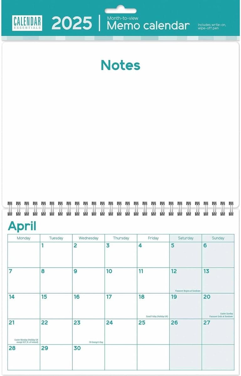 Essential Memo Calendar A3 Planner 2025