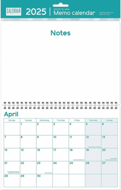 Essential Memo Calendar A3 Planner 2025