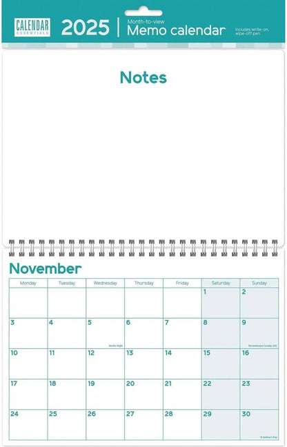 Essential Memo Calendar A3 Planner 2025