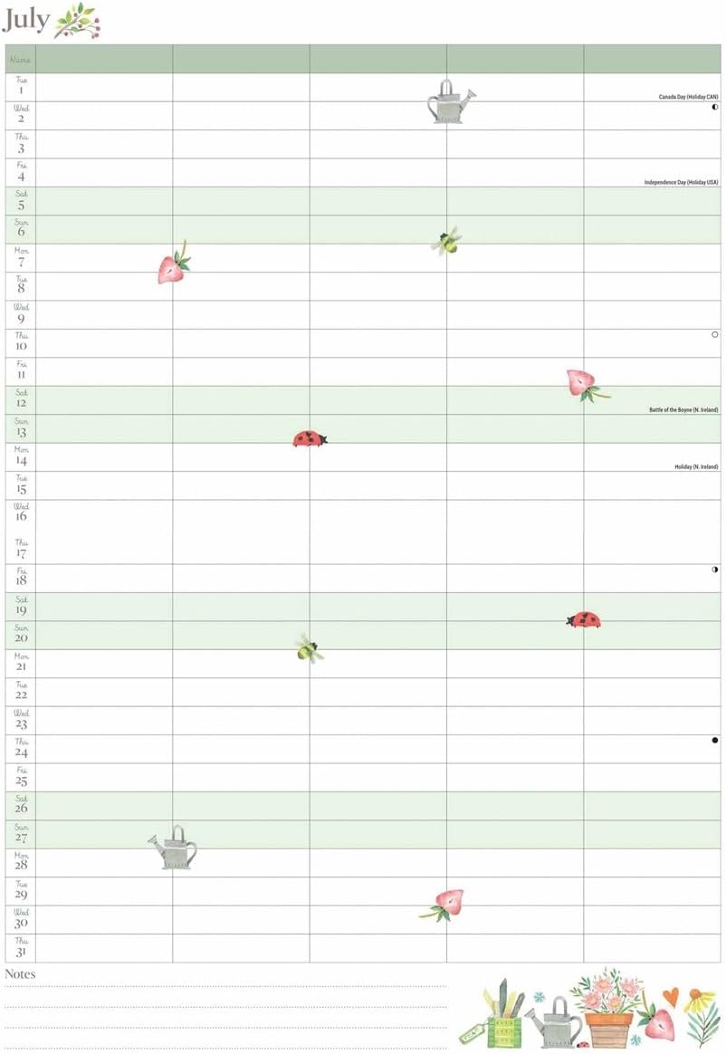 Life in the Garden (Month To View) A4 Planner 2025 (PFP)