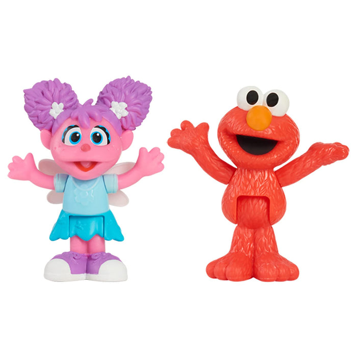 Sesame Street Neighborhood Friends Poseable figurines 2 Pack 7.5 cm tall (Elmo & Abby