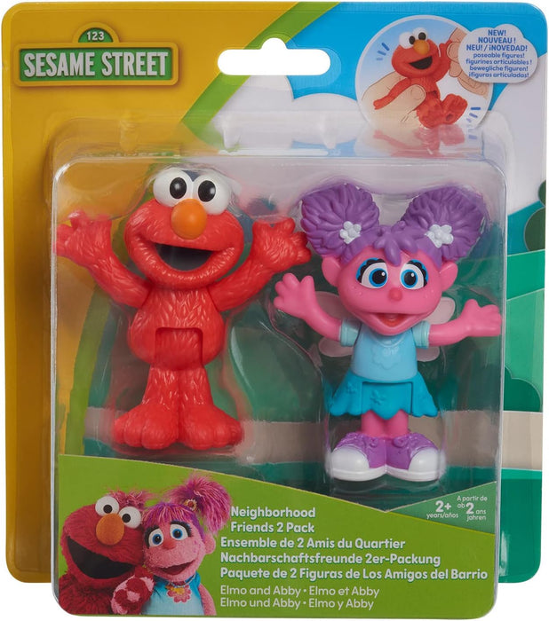 Sesame Street Neighborhood Friends Poseable figurines 2 Pack 7.5 cm tall (Elmo & Abby