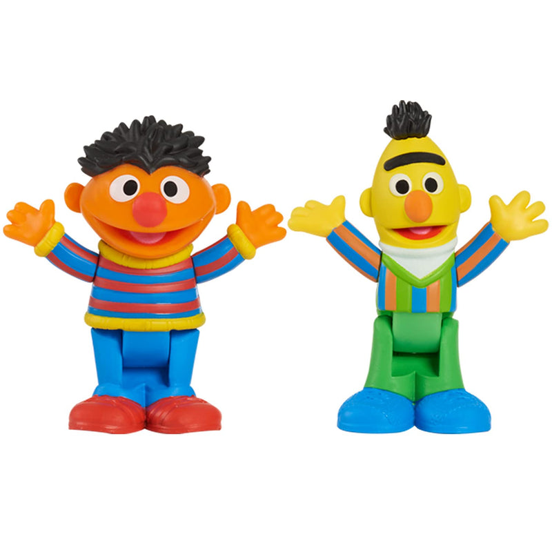 Sesame Street Neighborhood Friends Poseable figurines 2 Pack 7.5 cm tall (Bert & Ernie)