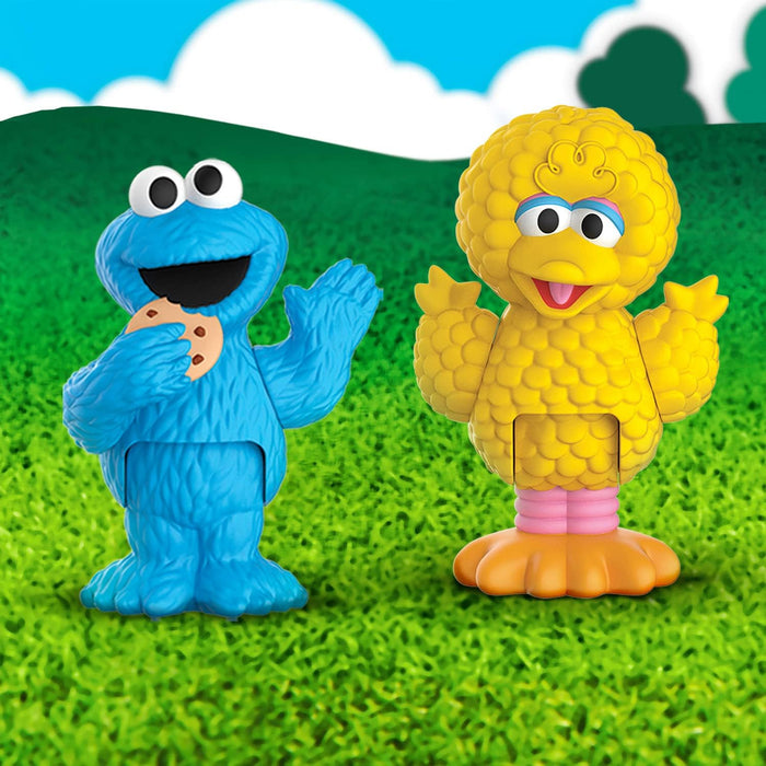 Sesame Street Neighborhood Friends Poseable figurines 2 Pack 7.5 cm tall (Cookie Monster & Big Bird