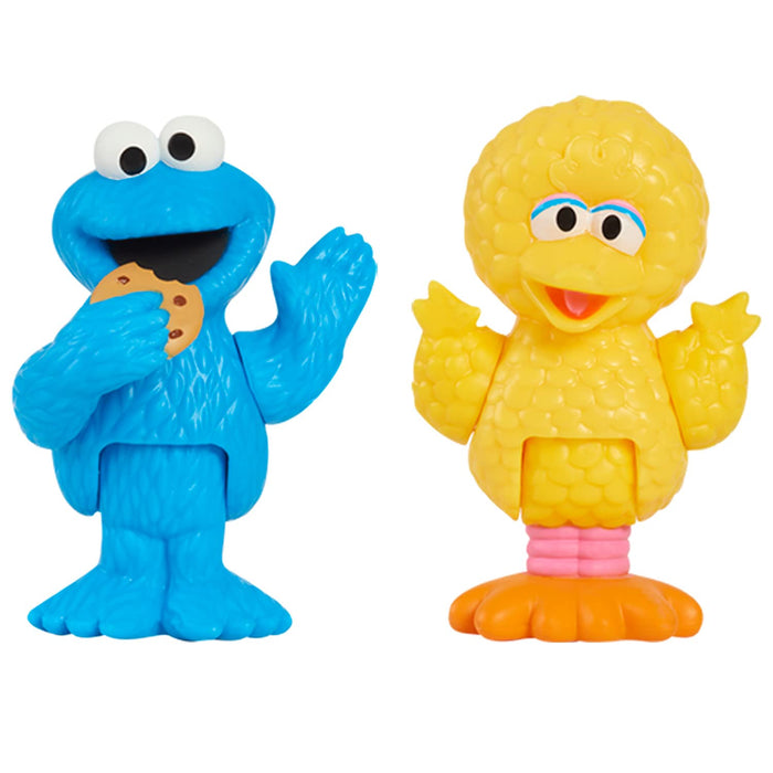 Sesame Street Neighborhood Friends Poseable figurines 2 Pack 7.5 cm tall (Cookie Monster & Big Bird