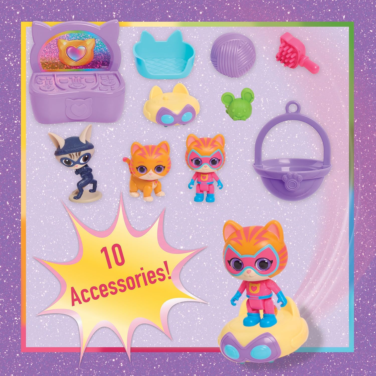 Just Play 67002 SuperKitties Purr 'N' Play Playset, Multicolor