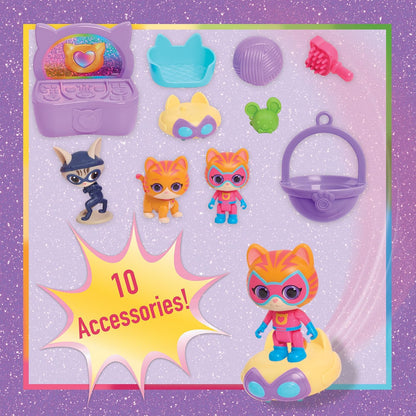 Just Play 67002 SuperKitties Purr 'N' Play Playset, Multicolor