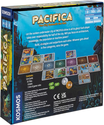 Thames & Kosmos - Pacifica - Strategy Game, Family Game for Games Night, Board Game for Adults and Kids, For 2 Players, Ages 10+