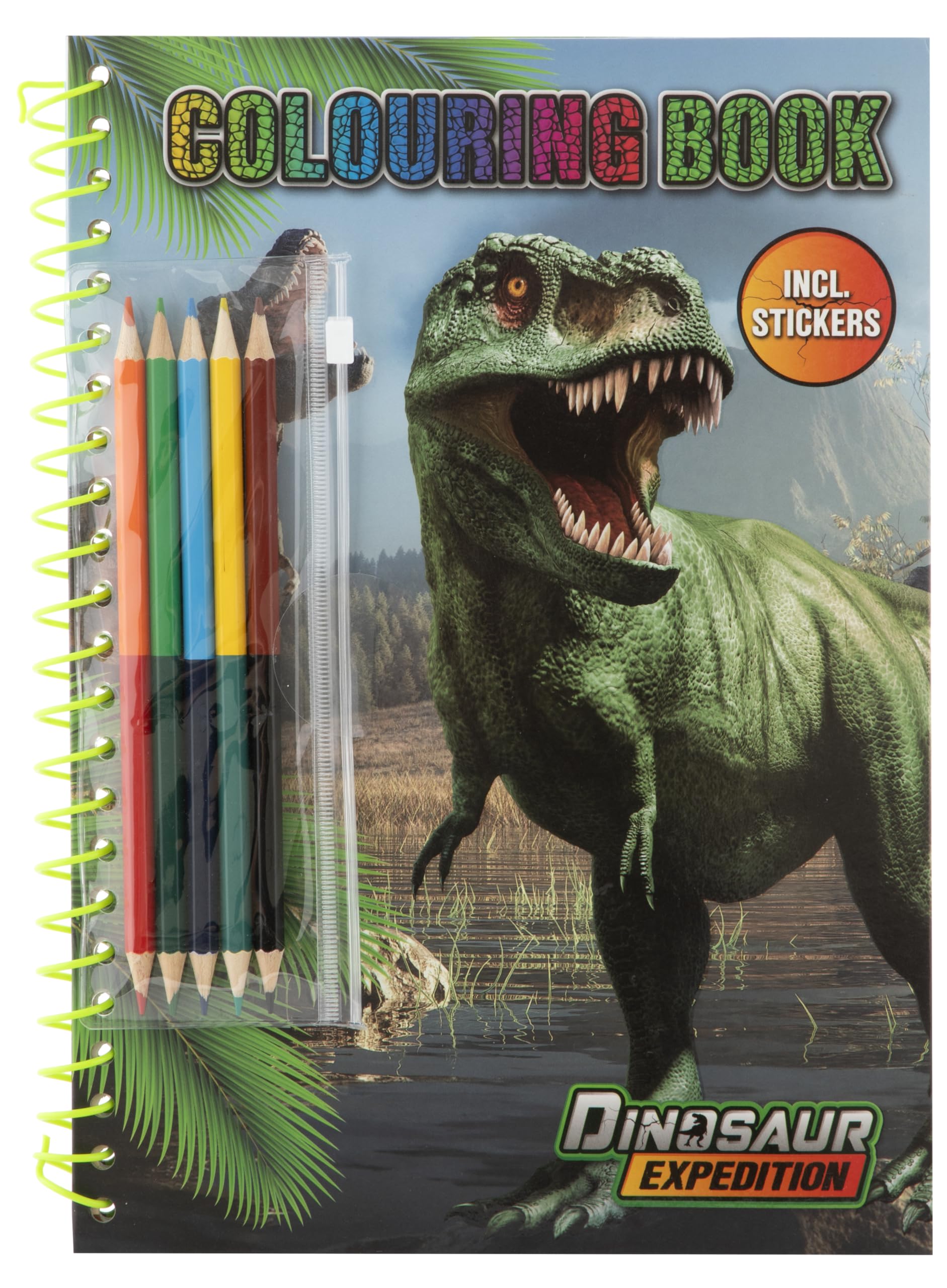Creative Craft Group - Dino Kleurboek met Potloden