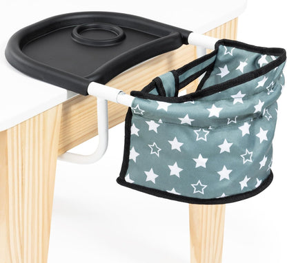 Bayer Design 65858AA Tischsitz für Puppen, Puppensitz, Zubehör für Babypuppen, Nordisches grün