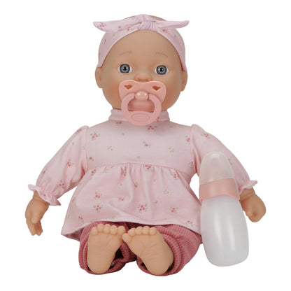 Little Dutch Lily 4581 babypop 6-delige set (poppenkleding, fopspeen en drinkfles) blauwe ogen en zacht lichaam - 36 cm - vanaf 18 maanden