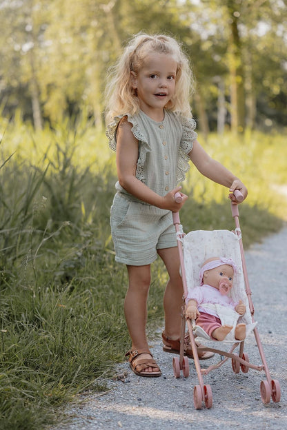 Little Dutch Lily 4581 babypop 6-delige set (poppenkleding, fopspeen en drinkfles) blauwe ogen en zacht lichaam - 36 cm - vanaf 18 maanden