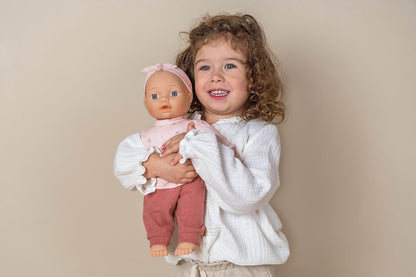 Little Dutch Lily 4581 babypop 6-delige set (poppenkleding, fopspeen en drinkfles) blauwe ogen en zacht lichaam - 36 cm - vanaf 18 maanden