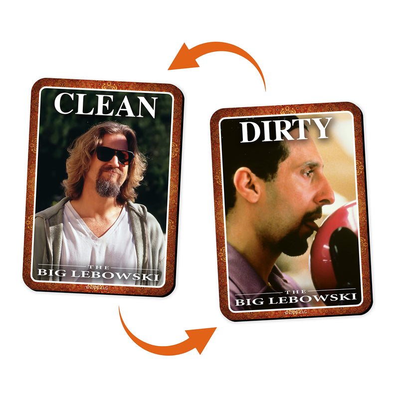 GAMAGO Big Lebowski Dishwasher Magnet - Double Sided Clean Dirty Magnet Sign Indicator - Officially Licensed Big Lebowski Merchandise & Collectibles