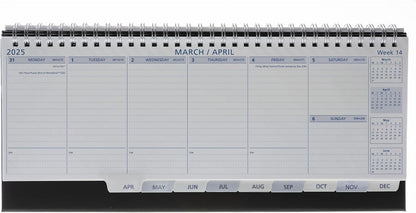 Collins Colplan 2025 - Week to View Deskline Week to View (CDL1-25) - Weekly Wiro-Bound Freestanding Desk Calendar