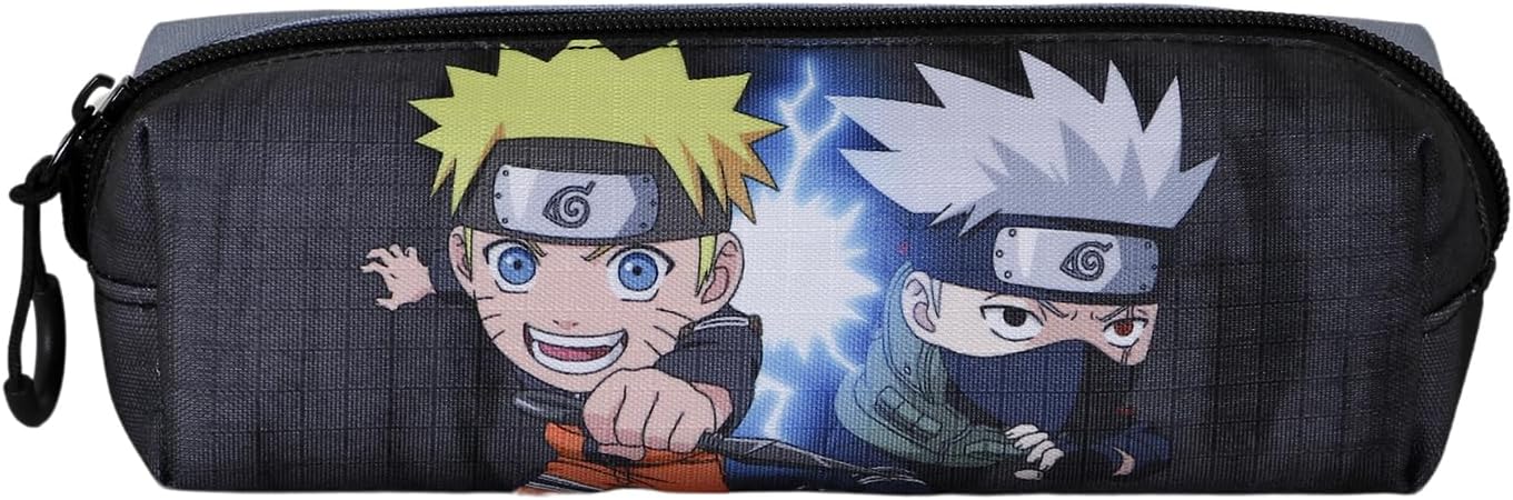 Naruto Kid-Fan Square Pencil Case 2.2, Grey, 22 x 9 cm