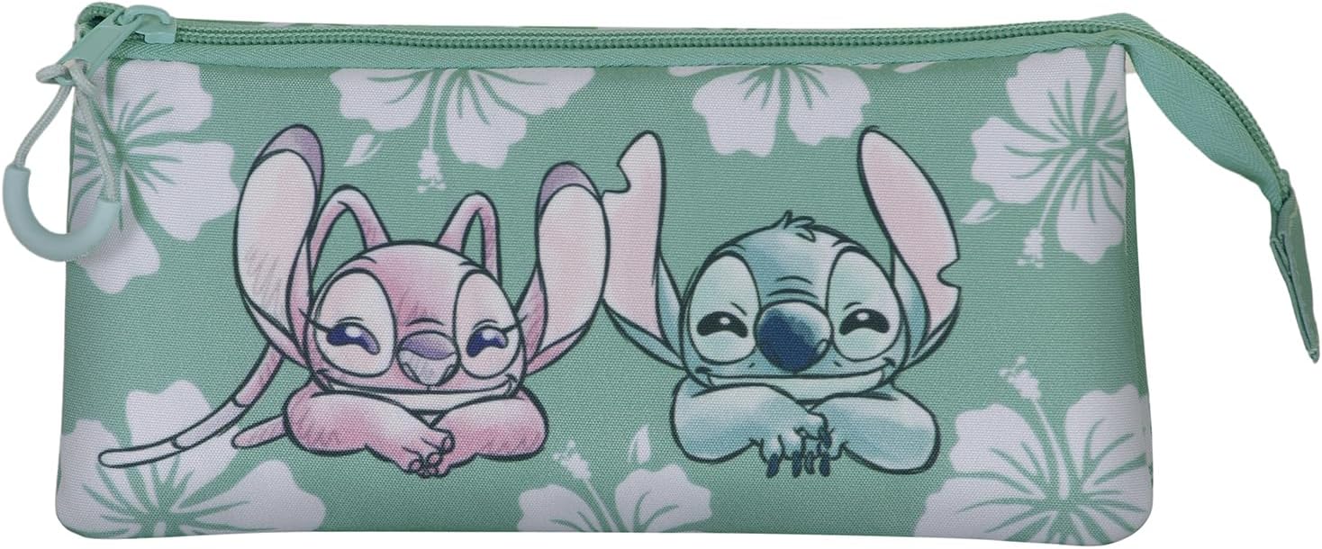 Lilo and Stitch Tropic-Triple Pencil Case, Blue, 23 x 11 cm