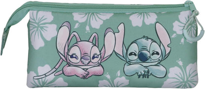 Lilo and Stitch Tropic-Triple Pencil Case, Blue, 23 x 11 cm
