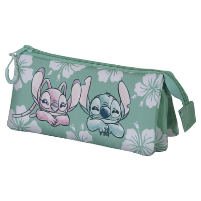 Lilo and Stitch Tropic-Triple Pencil Case, Blue, 23 x 11 cm