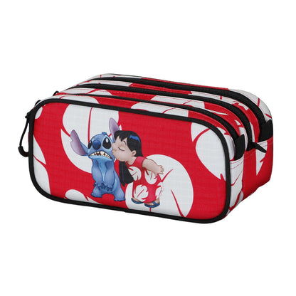 Lilo and Stitch Kiss-Fan Trick Pencil Case 2.2, Red, 23 x 11 cm
