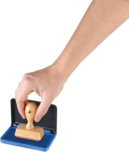 COLOP Micro 1 Blue Rubber Stamp Ink Pad. Measures 90x50mm. Best Ink Pad for Home, Office, and Crafting Use. Water-Based, Non-Toxic, Document-Proof and Vegan Friendly.