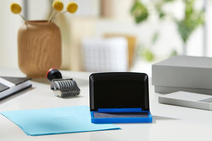 COLOP Micro 1 Blue Rubber Stamp Ink Pad. Measures 90x50mm. Best Ink Pad for Home, Office, and Crafting Use. Water-Based, Non-Toxic, Document-Proof and Vegan Friendly.