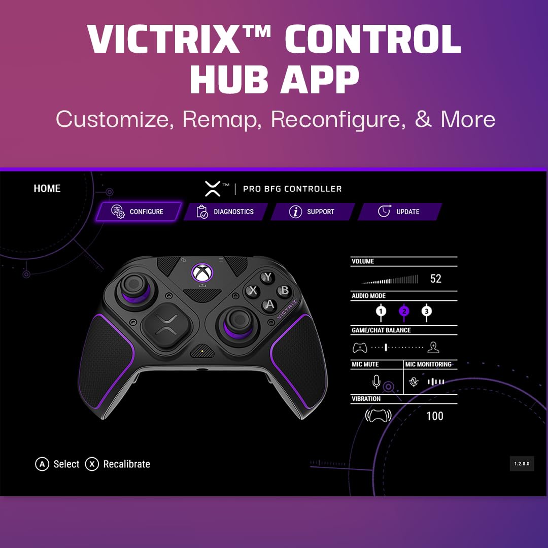PDP Victrix Pro BFG drahtlos Controller: Black For Xbox Series X|S, Xbox One, and Windows 10/11 PC