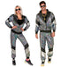 WIDMANN 80s Tracksuit Costume, Multi-Colour, Jacket and Trousers, Disco, Jogging Suit, Retro Style, Bad Taste Party, Carnival