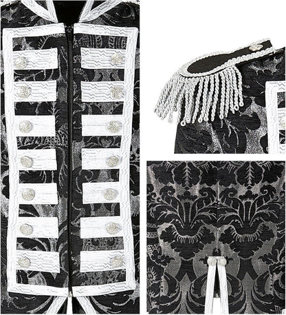 Widmann men's tailcoat, Jacquard parade costume L Silver