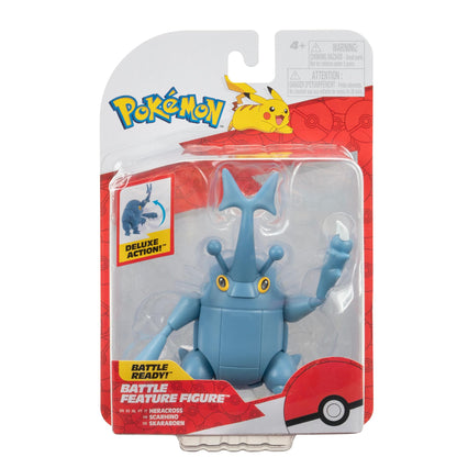 Pokémon PKW3420 Battle Feature Figure - Scaraborn Official Articulated Figure, 11.5 cm