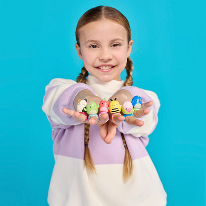 Squish-a-longs by Original Squishmallows 8 Pack - Series 1, Style 1 - (8) 1” Mini-Squish with 2 Accessories, Ring, and Collector’s Guide - Collect, Trade, & Play