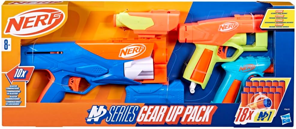 Nerf N Series Gear Up Pack - 3 lanzadores - 18 Dardos Nerf N1 Solo Compatible con los lanzadores Nerf N Series