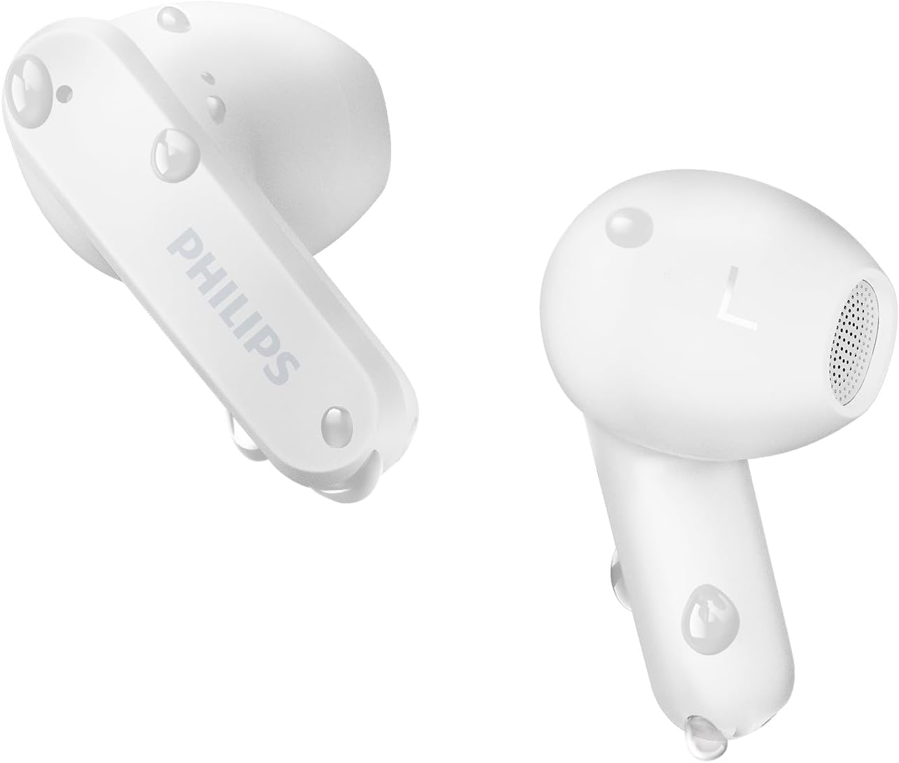 PHILIPS TAT2139WT/00 True Wireless In Ear Bluetooth Headphones - Small buds. Great value Natural sound. Dynamic bass, Pocket-sized charging case, Clear calls