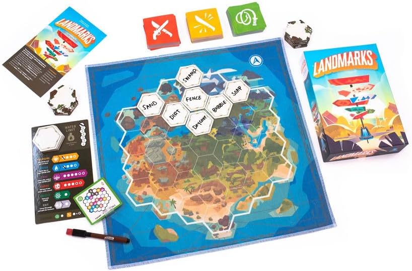 Floodgate Games | Landmarks | Board Game | 2-10 Players | Ages 10+ | English