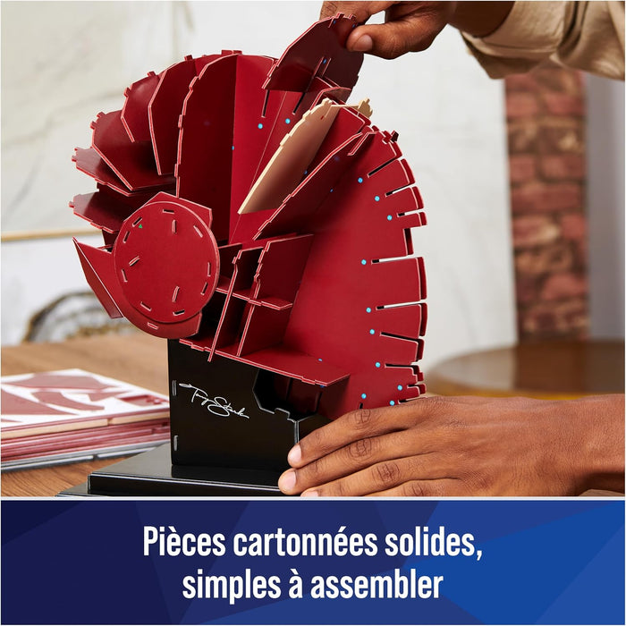 4 D Puzzles 6069819 4D, Marvel, Model Set with Stand, 96 Pieces | Iron Man Helmet, Table Decoration | Building Toys | 3D Puzzles for Adults and Teenagers