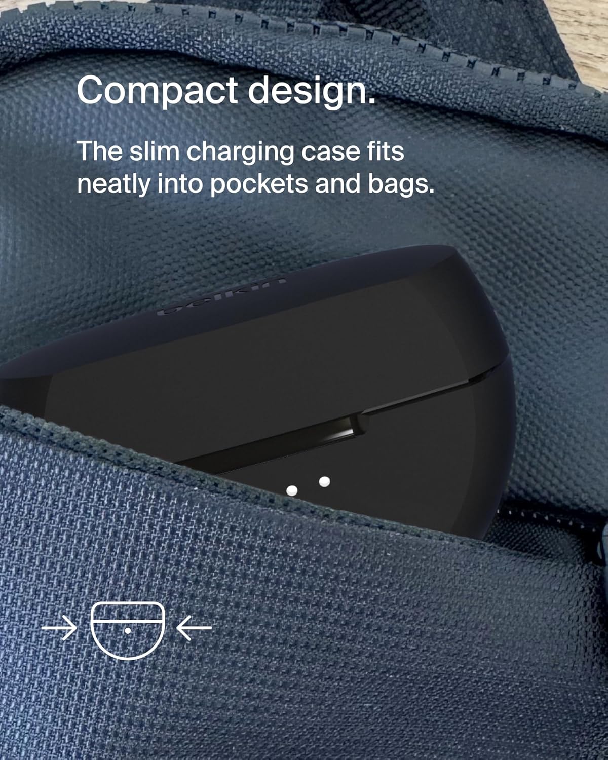 Belkin SoundForm Rhythm True Wireless Earbuds with Built-in Microphone, USB-C Fast Charging, 28H Battery Life, IPX5 Water Resistance - Bluetooth Earbuds for iPhone, iPad, Galaxy, Pixel & More