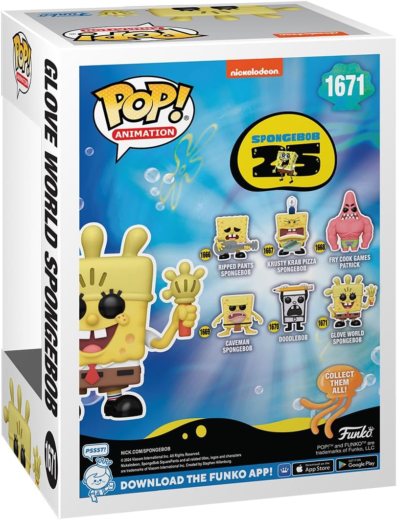 Funko Pop! TV: SBS 25th - Spongebob Squarepants - SB With Glove Light - Spongebob - Collectable Vinyl Figure - Gift Idea - Official Merchandise - Toys for Kids & Adults - TV Fans