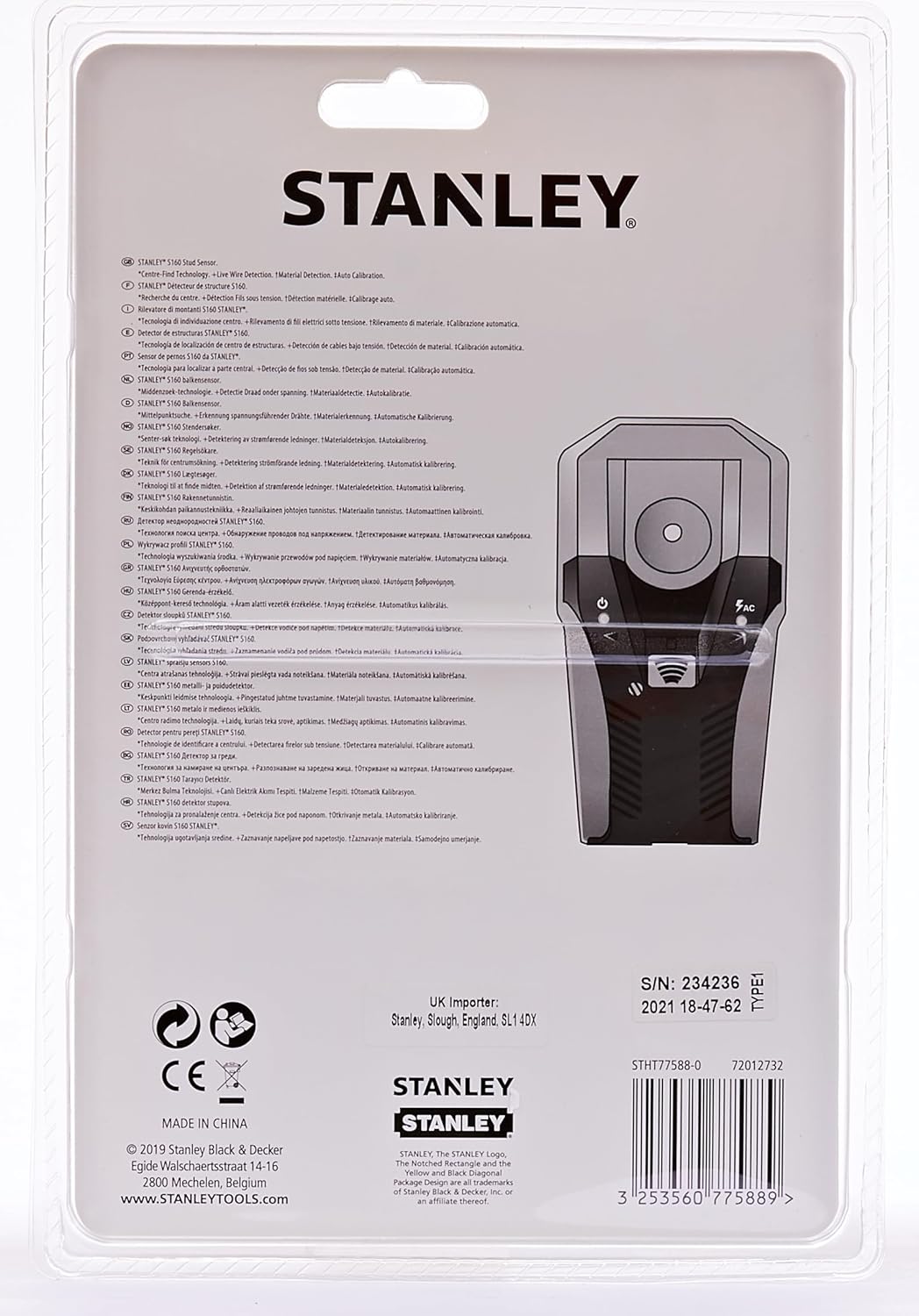 BLACK & DECKER - THE STANLEY STUD SENSOR 1-1/2