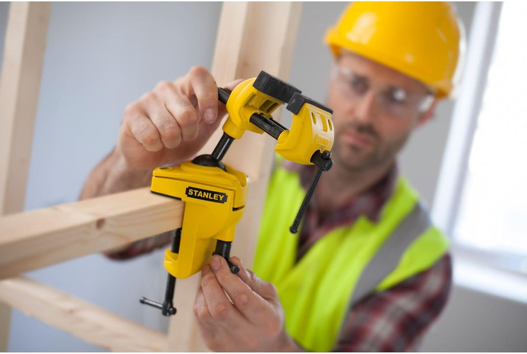 STANLEY 1-83-069 MAXSTEEL Multi Angle Vice, Yellow/Black