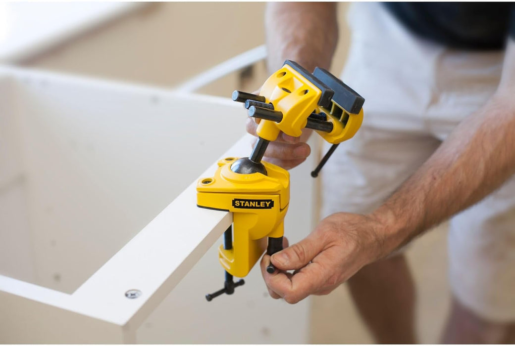 STANLEY 1-83-069 MAXSTEEL Multi Angle Vice, Yellow/Black