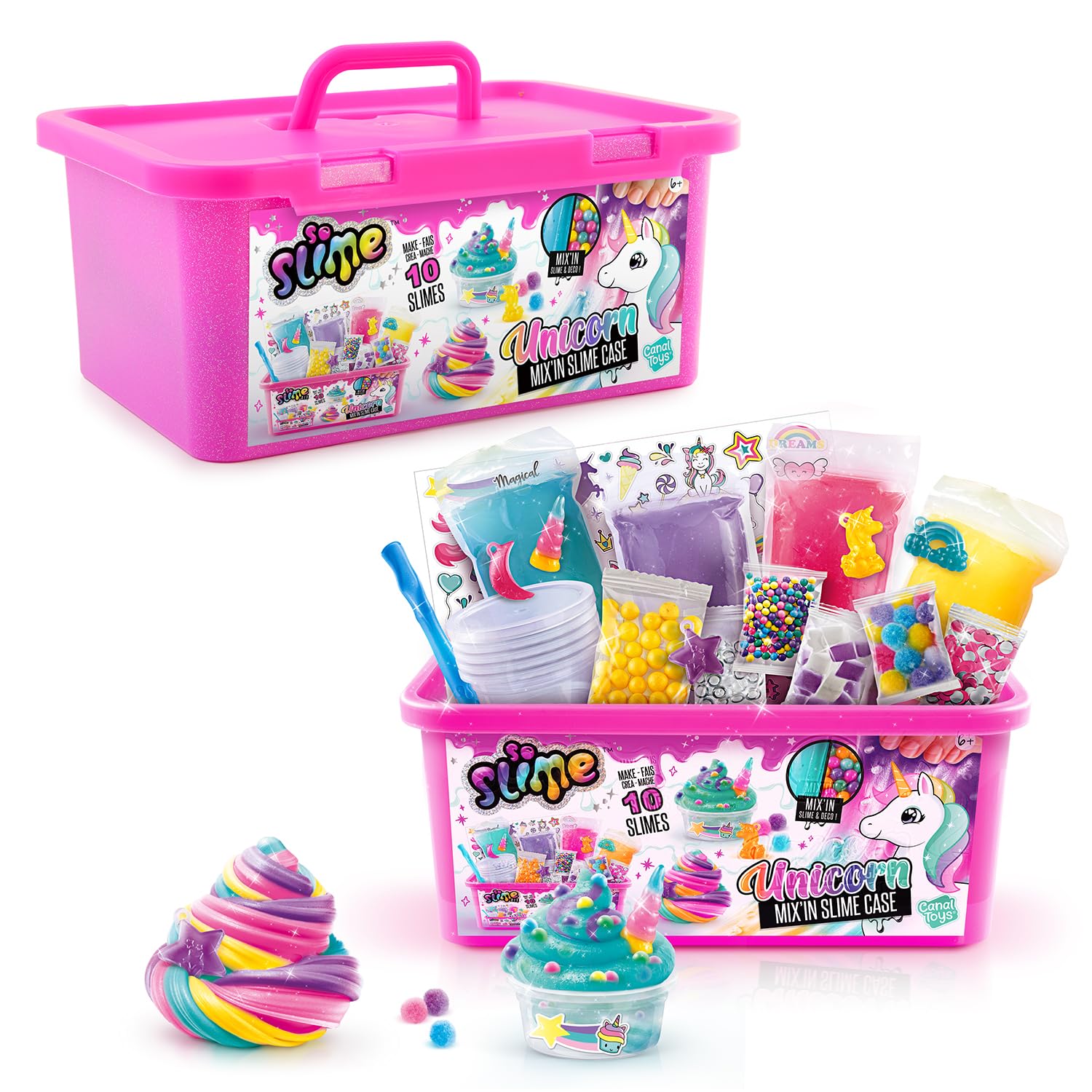 So Slime Unicorn Mix In Slime Case - Readymade Slime, Pink