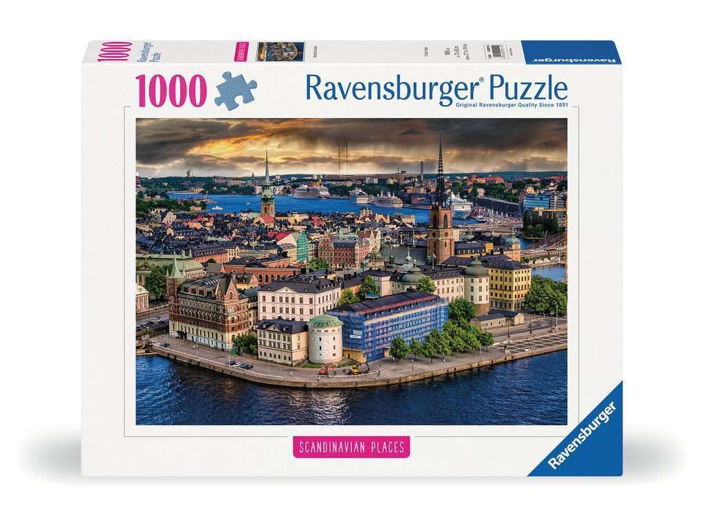 Ravensburger Puzzle 12000114 - Scandinavian Places, Stockholm, Schweden - 1000 Teile Puzzle für Erwachsene und Kinder ab 14 Jahren, Stadt-Puzzle Stockholm