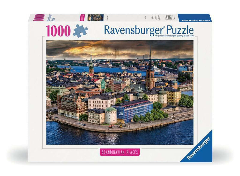 Ravensburger Puzzle 12000114 - Scandinavian Places, Stockholm, Schweden - 1000 Teile Puzzle für Erwachsene und Kinder ab 14 Jahren, Stadt-Puzzle Stockholm